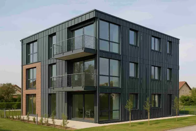 Geschäftshaus mit Metallfassade Tulln